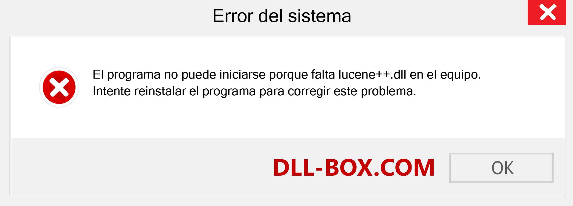 ¿Falta el archivo lucene++.dll ?. Descargar para Windows 7, 8, 10 - Corregir lucene++ dll Missing Error en Windows, fotos, imágenes